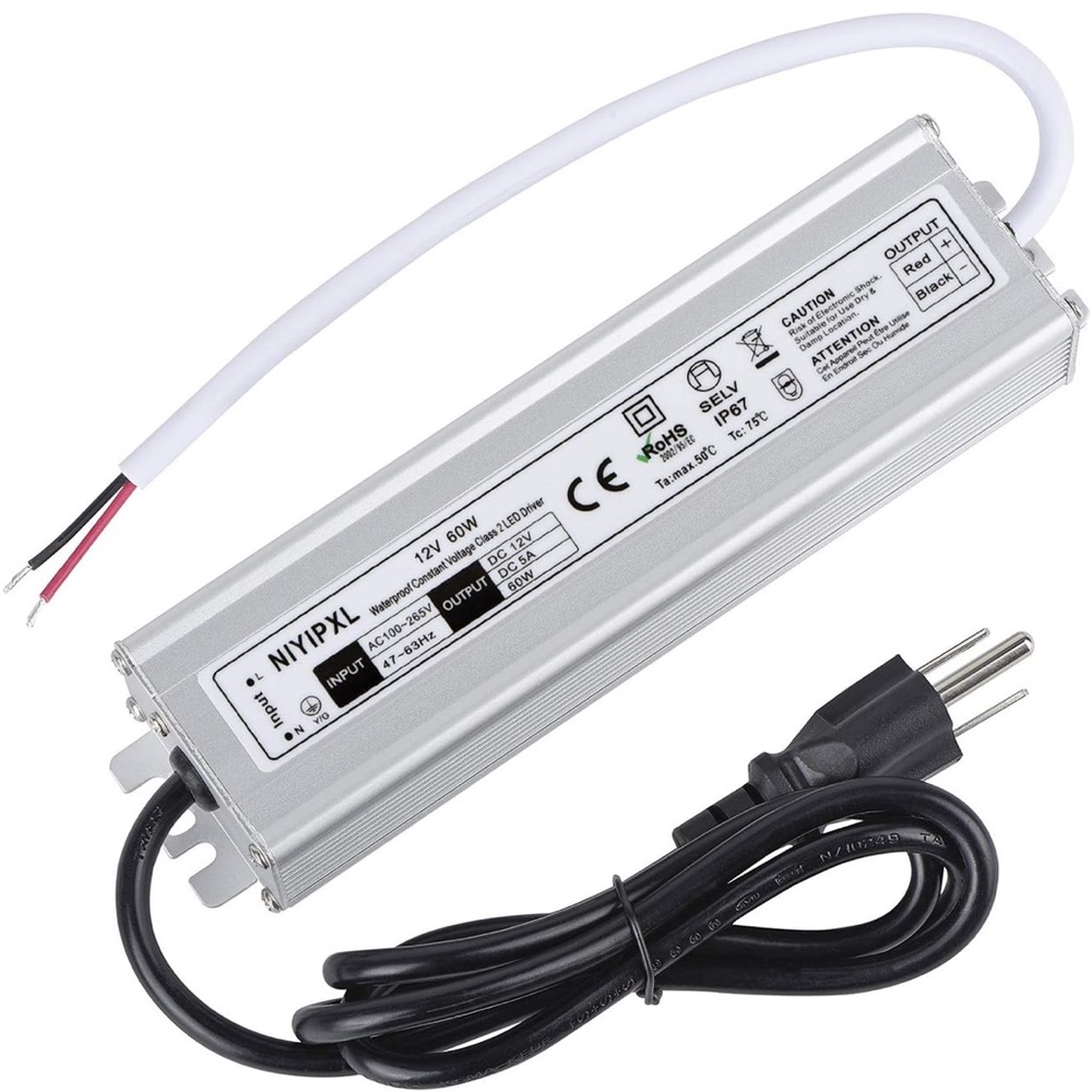 LED Driver 60 Watts Waterproof‎ IP67 Power Supply Transformer Adapter